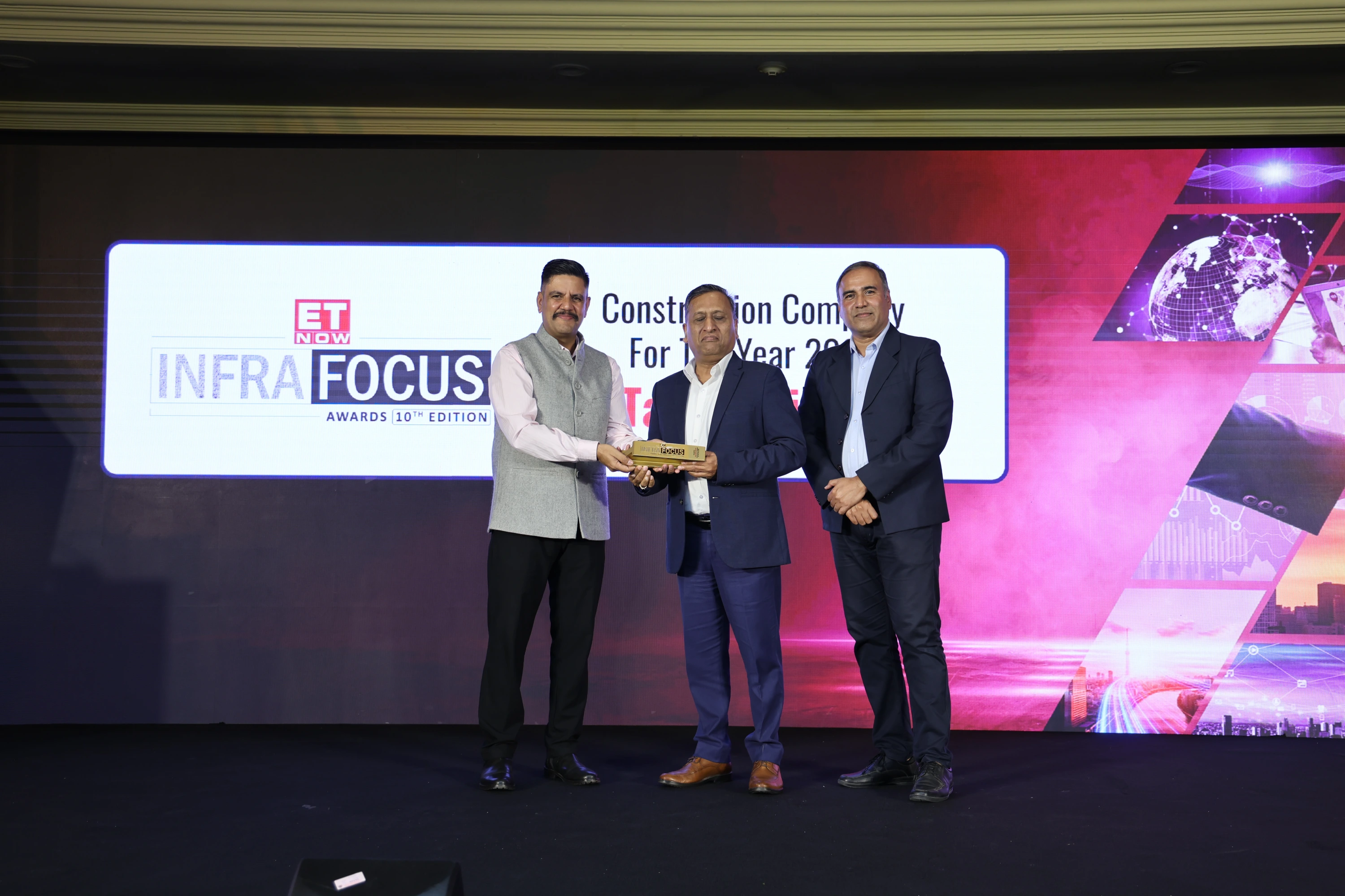Construction company of the year 2025 at ET Now Infra Summit and Awards