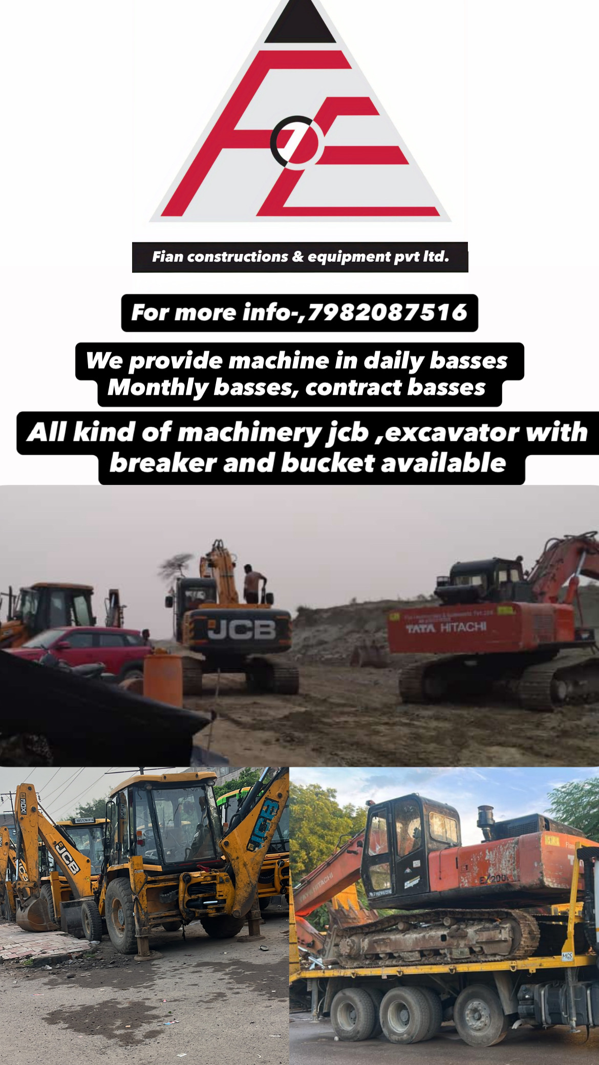 I have jcb excavator dumper etc 
