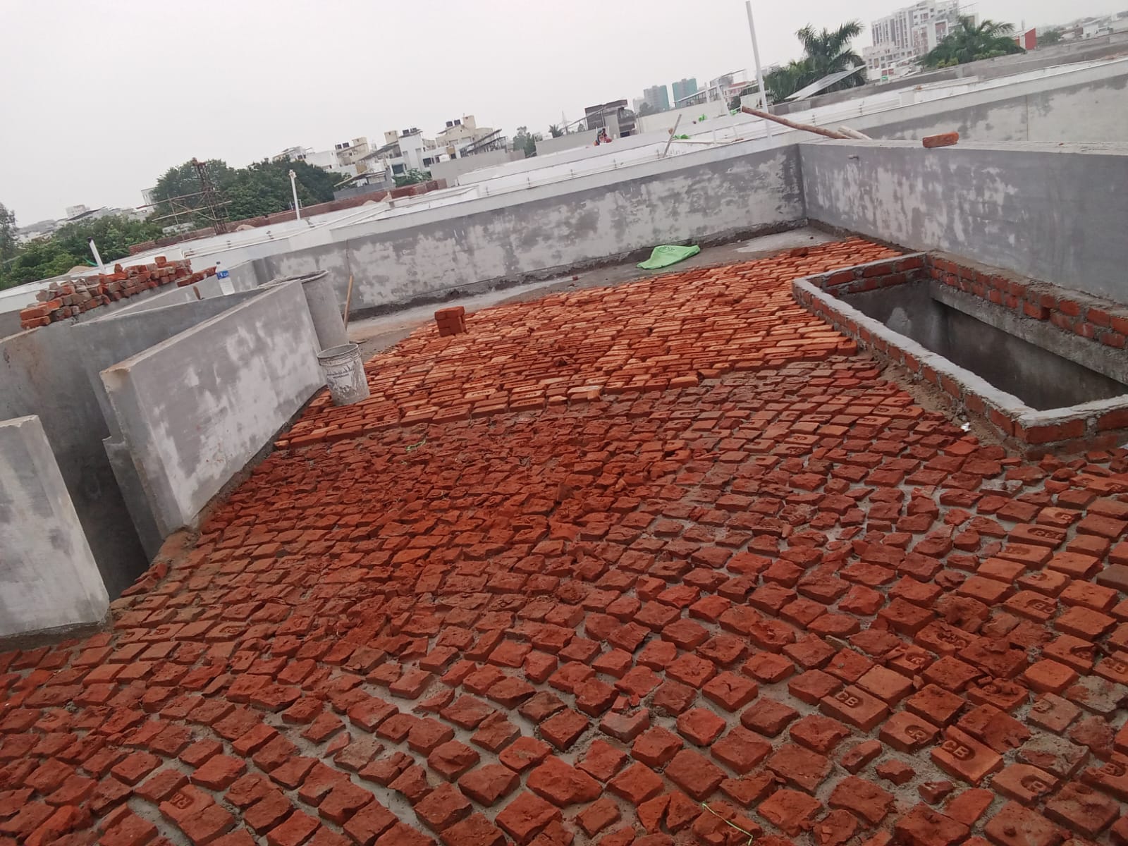 Brick bed water proofing 
