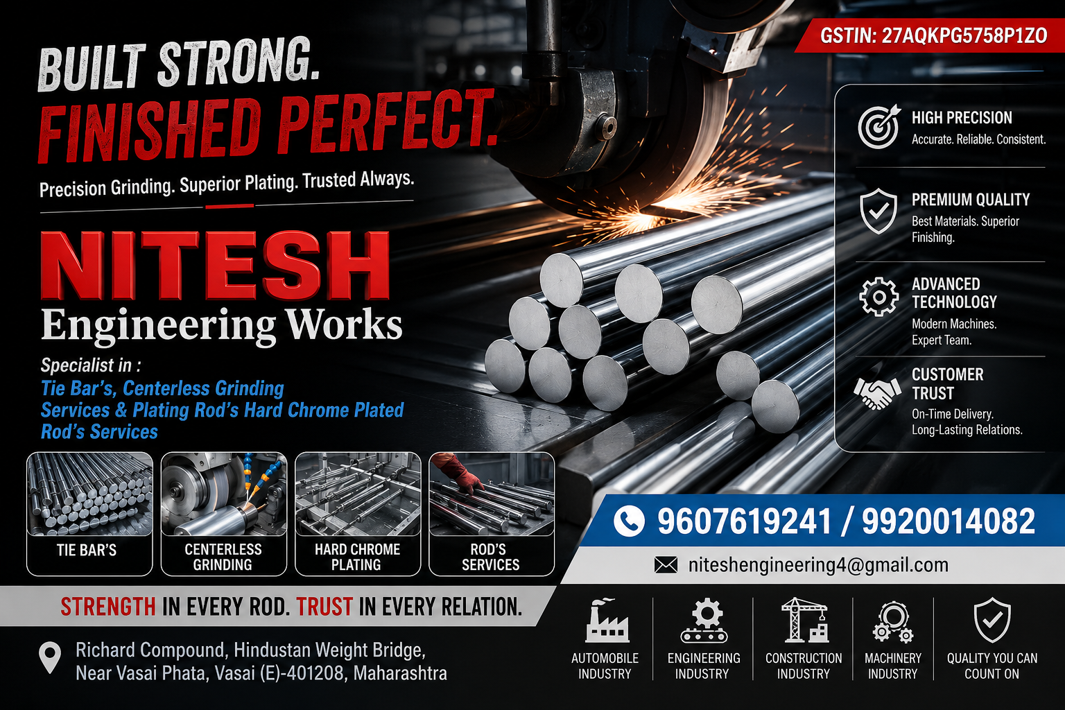 Hard Chrome Plated Rods 