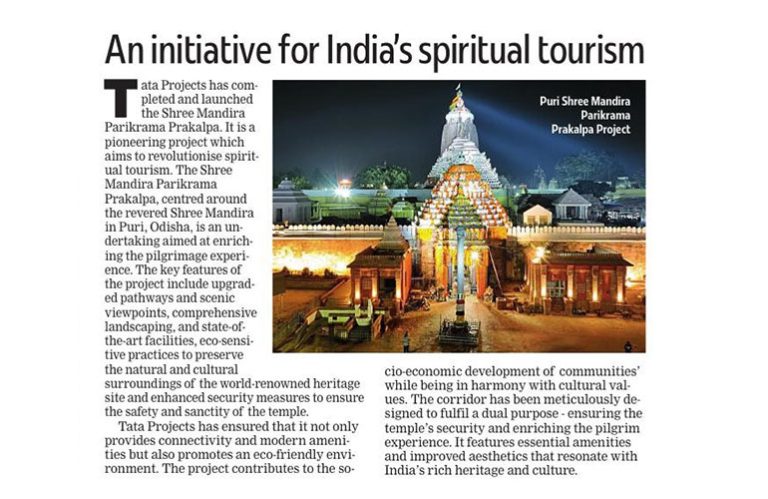 An Initiative for India's spiritual tourism